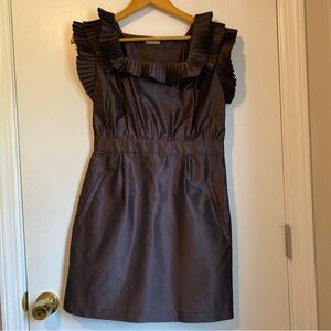 Loeffler Randall Chocolate Ruffled Mini Dress